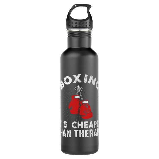 Bouteille D'eau Citation de boxe amusante Gants Boxer 7 (Devant)