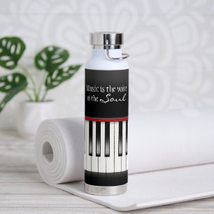 Bouteille D'eau Citation de musique sur clavier de piano