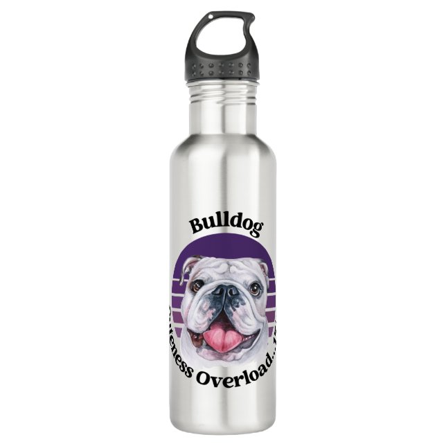 Bouteille D'eau Citation drôle Bulldog (Devant)