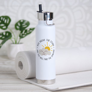 Bouteille D'eau Citation motivante « Dépassez la tempête » – Solei