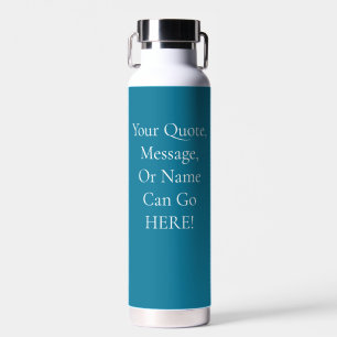 Bouteille D'eau Citation ou nom motivationnel sur Ocean Turquoise 