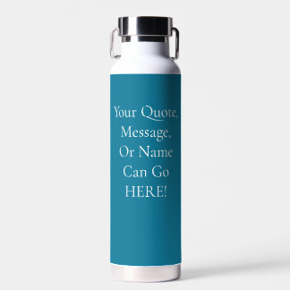 Bouteille D'eau Citation ou nom motivationnel sur Ocean Turquoise 