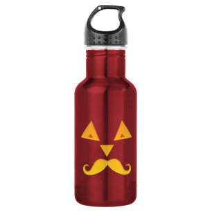 Bouteille D'eau Citrouille de la Moustache d'Halloween