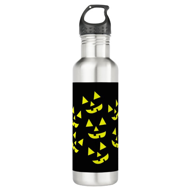 Bouteille D'eau Citrouille d'Halloween Jack O' Lantern (Devant)