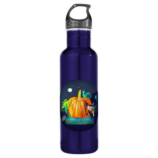 Bouteille D'eau Citrouille Spirit Magique Amusement Halloween Anim (Devant)
