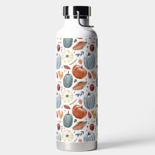 Bouteille D'eau Citrouilles d'automne et feuilles d'automne Motif