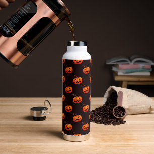 Bouteille D'eau Citrouilles d'Halloween, Citrouilles Orange Farce