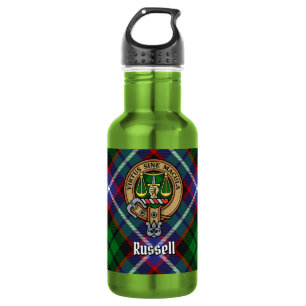 Bouteille D'eau Clan Russell Crête sur Tartan