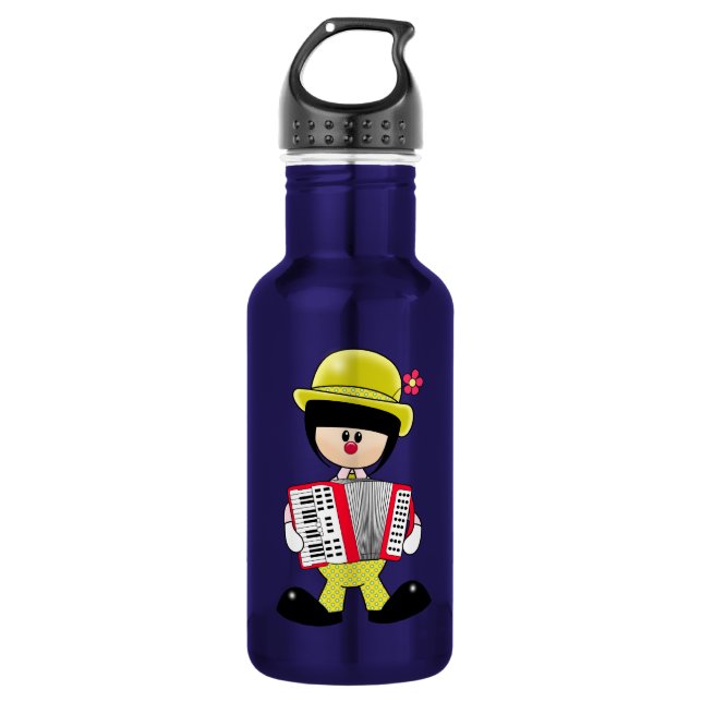 Bouteille D'eau Clown Girly mignon avec Accordian (Devant)