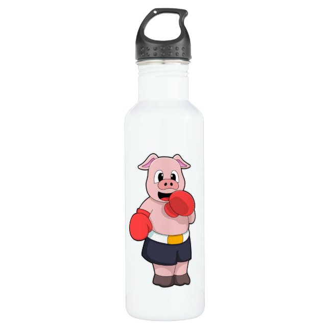 Bouteille D'eau Cochon en boîte à la boîte (Devant)