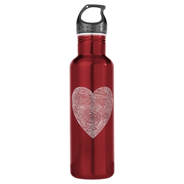 Bouteille D'eau Coeur Valentines (Devant)