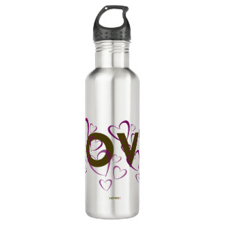 Bouteille D'eau Coeurs roses Love Water Bottle