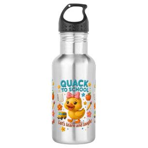 Bouteille D'eau Coin-coin à l'école – Canard drôle de rentrée scol
