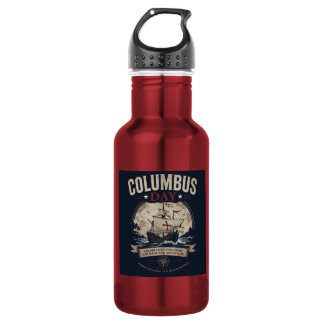 Bouteille D'eau Columbus Day Vintage 1492 Navire de Voile