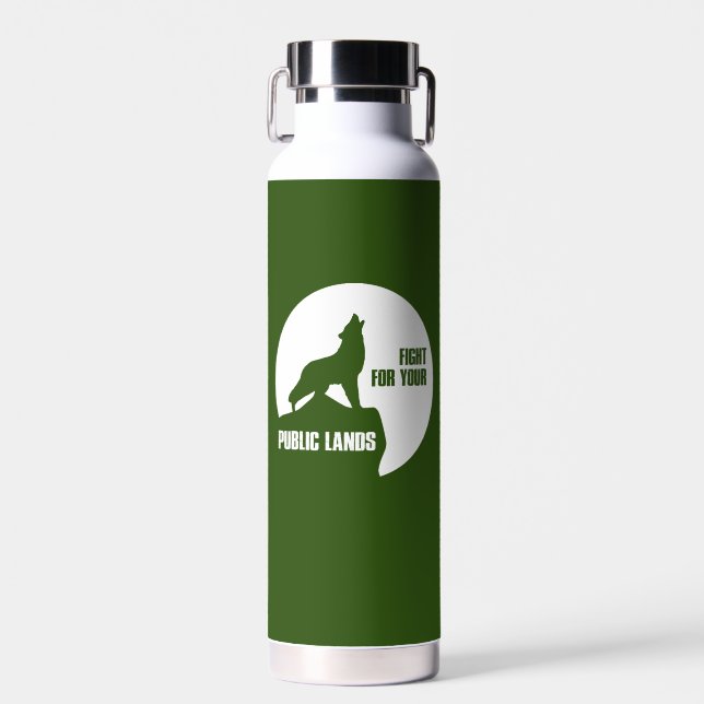 Bouteille D'eau Combattre Pour Votre Loup De Terres Publiques (Avant)