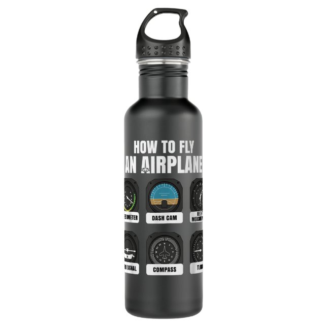 Bouteille D'eau Comment piloter un avion Aviation Commercial Airli (Devant)
