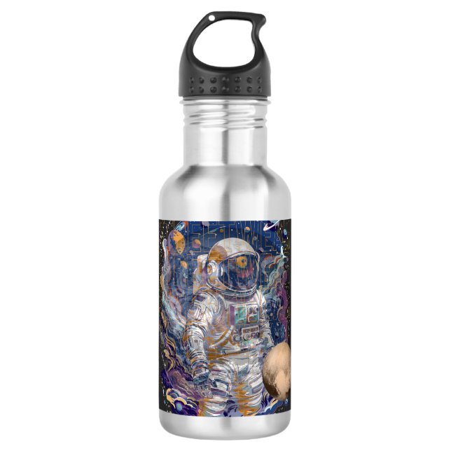 Bouteille D'eau Conception d'astronaute (Devant)