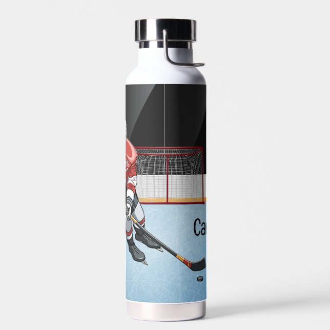 Bouteille D'eau Conception de hockey sur glace Cuivre Vacuum Isolé (Gauche)