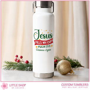 Bouteille D'eau Conception de Noël chrétienne personnalisée