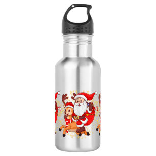 Bouteille D'eau **"Conception de Père Noël joueur – Amusant et Fes