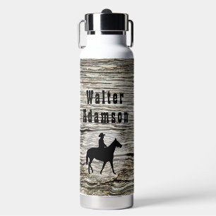 Bouteille D'eau Conception Western fer à cheval et cheval personna