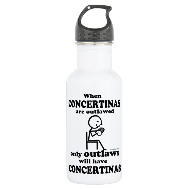 Bouteille D'eau Concertinas hors la loi (Devant)
