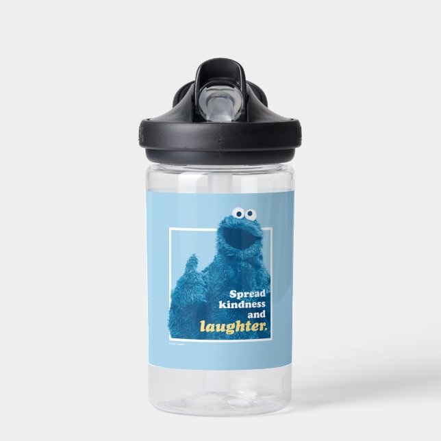 Bouteille D'eau Cookie Monster | Propager la gentillesse et le rir (Avant)