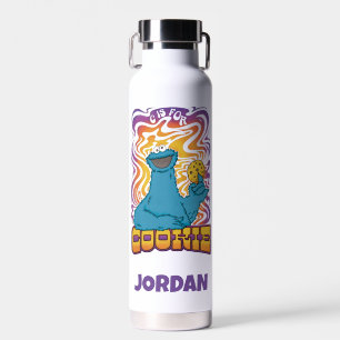 Bouteille D'eau Cookie Monster Psychédélique Ajouter Votre Nom