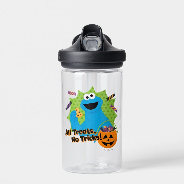 Bouteille D'eau Cookie Monster | Tous Les Traitements, Pas De Truc (Avant)