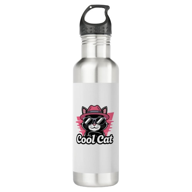 Bouteille D'eau Cool Cat Swagger (Devant)