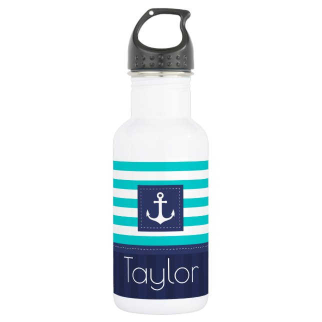 Bouteille D'eau Cool et tendance Ancre nautique Conception personn (Devant)