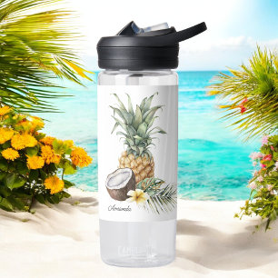 Bouteille D'eau Cool Rafraîchissant ananas tropicale avec nom