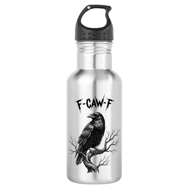 Bouteille D'eau Corbeau - F-Caw-F (Devant)