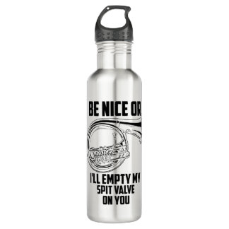 Bouteille D'eau Corne Française Vanne mignonne Trumpet Musicien Dr