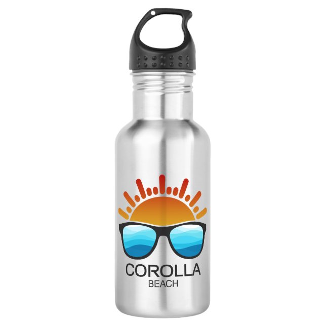 Bouteille D'eau Corolla Beach North Carolina Sunglasses (Devant)