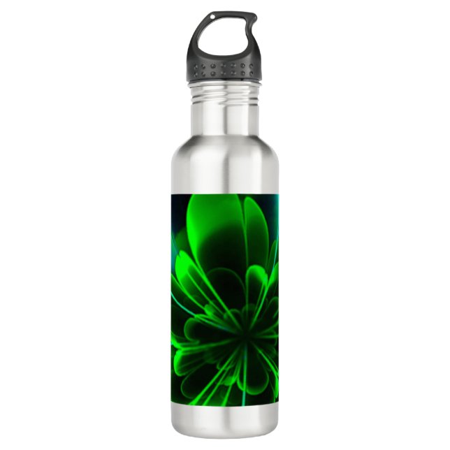 Bouteille D'eau Corolla Stimulée Verte Pétales (Devant)