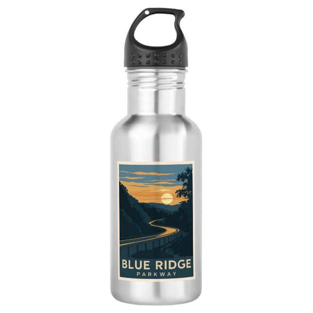 Bouteille D'eau Coucher de soleil de Blue Ridge Parkway (Devant)