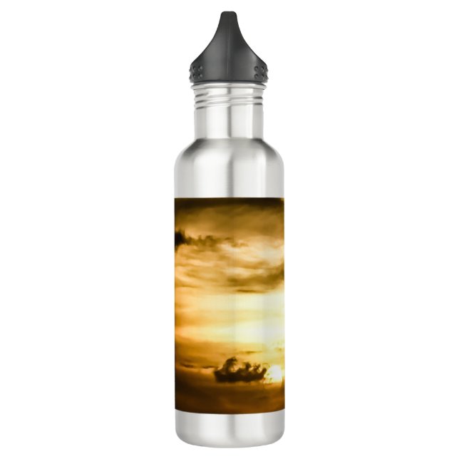 Bouteille D'eau Coucher De Soleil Sur L'Océan Pacifique (Gauche)