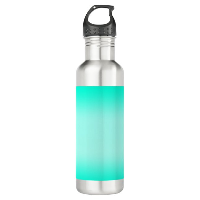 Bouteille D'eau Couleur de dégradé vert simple moderne (Devant)