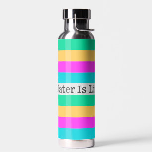 Bouteille D'eau Couleurs amusantes optimisées Texte de motivation