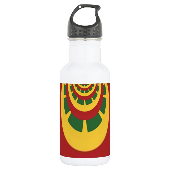 Bouteille D'eau Couleurs Rasta de Jamaïque cool (Devant)