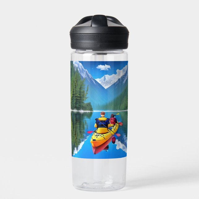 Bouteille D'eau Couple en Kayak | Thème Kayaking (Extérieur)