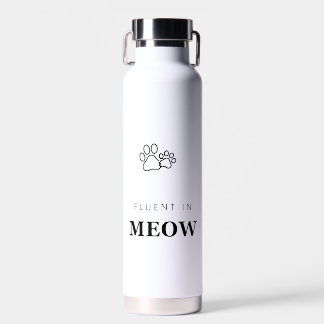 Bouteille D'eau Courant en chat drôle amateur d'empreinte de patte