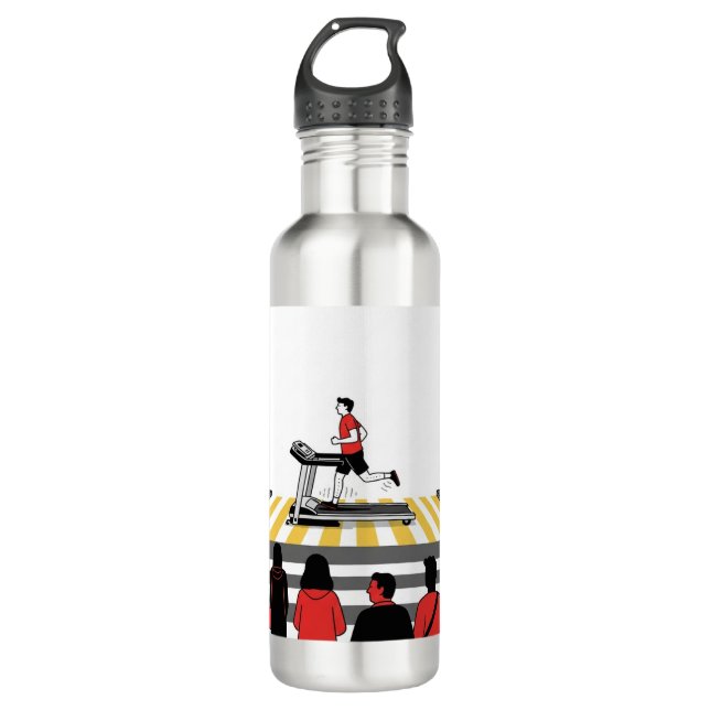 Bouteille D'eau Coureur de croisement de tapis roulant - (Devant)