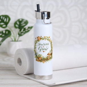 Bouteille D'eau Couronne florale aquarelle botanique Inspirante 