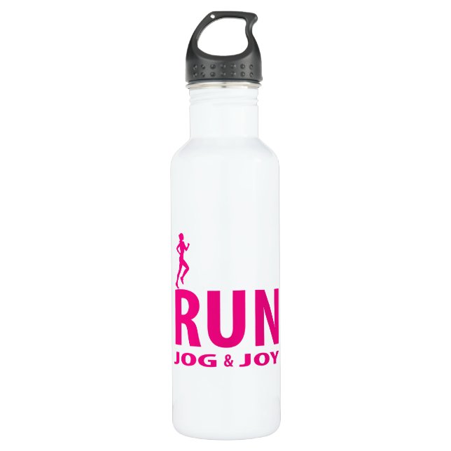 Bouteille D'eau Course, jogging et joie (Devant)