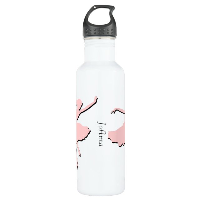 Bouteille D'eau Coutume rose de danse de ballet (Devant)