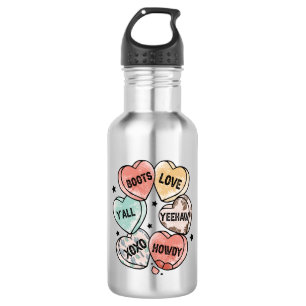 Bouteille D'eau Cowboy & Cowgirl Love Thème occidental