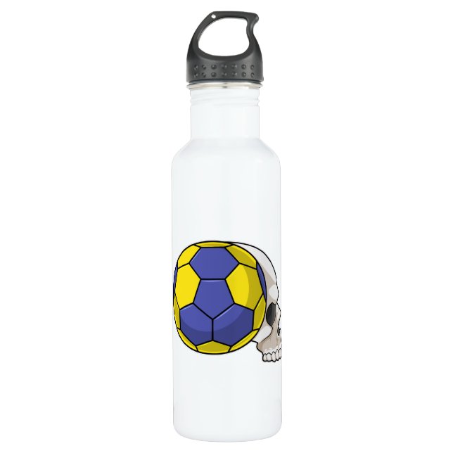 Bouteille D'eau Crâne avec Handball Sports (Devant)