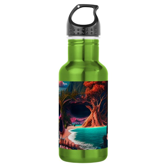 Bouteille D'eau Crâne Coloré (Devant)